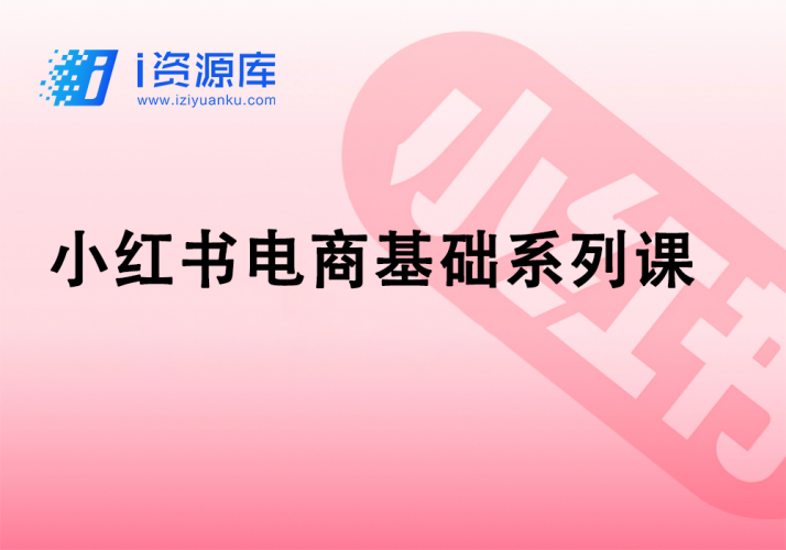 小红书电商基础系列课-i资源库